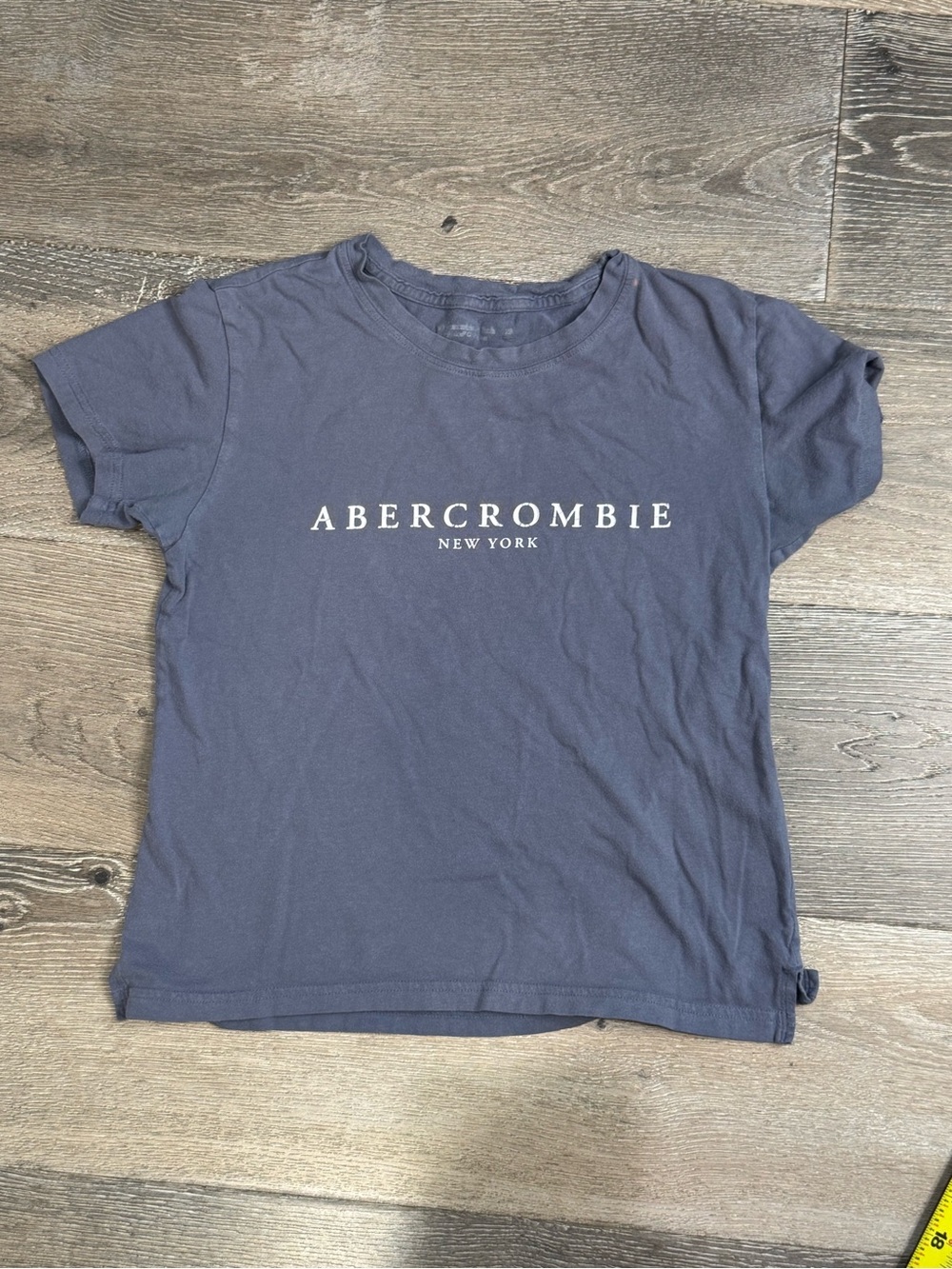 Abercrombie & Fitch Slate Blue Logo Short Sleeve Tee 0919